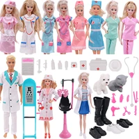 123 pcs of barbiees clothes doctor nurse costume scene cosplay clothes for 11inch 26 28cm dollaccessories for barbiees