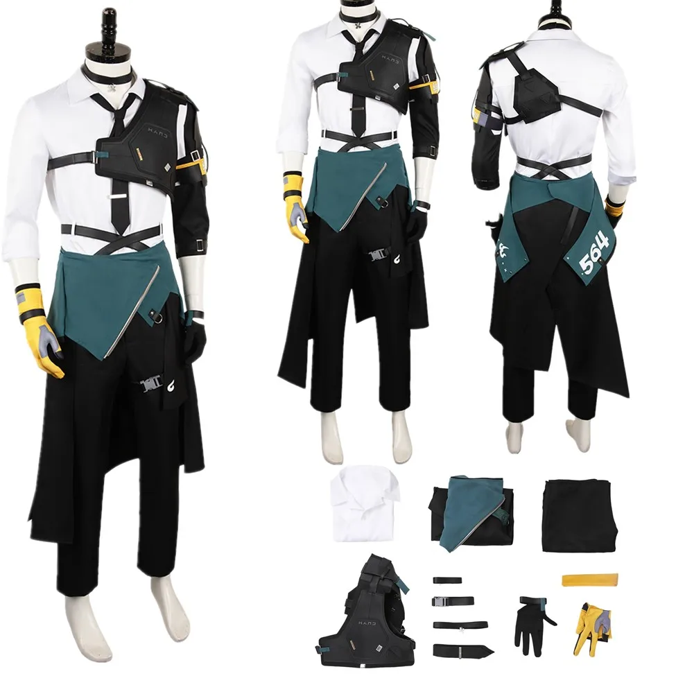 Костюм для косплея Asaba Harumasa из аниме игры Zenless Cos Zone Zero рубашка брюки Сумка Талия
