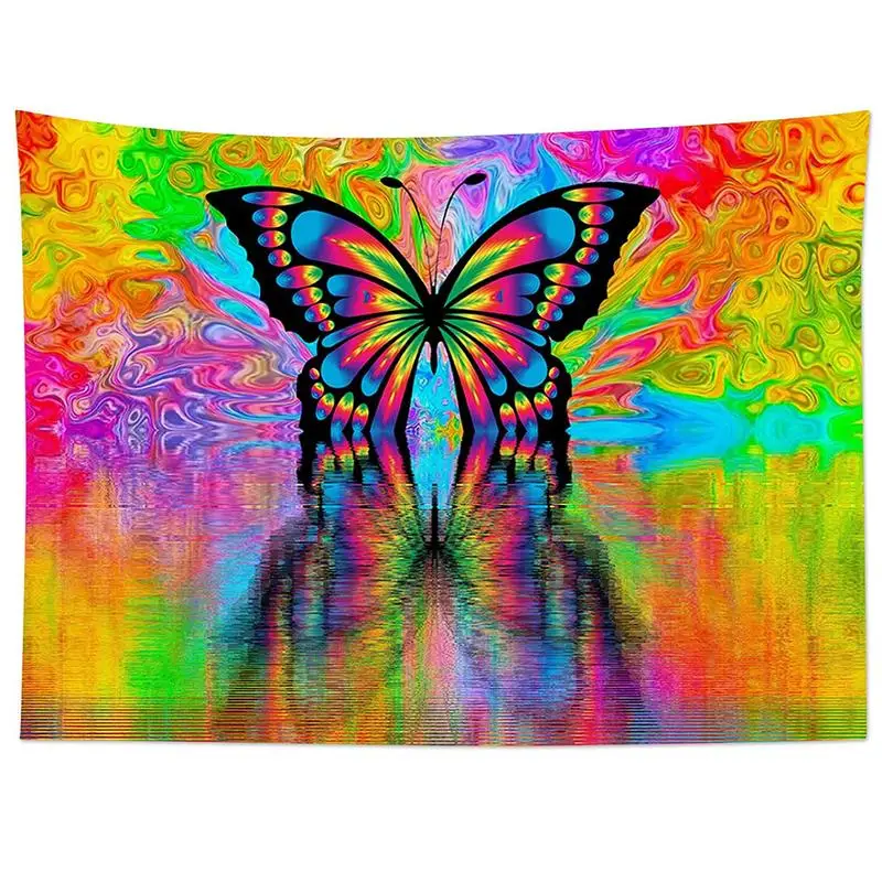 

Красочная фотография для спальни красочная бабочка психоделический гобелен эстетическое настенное искусство для спальни Подростковая де...