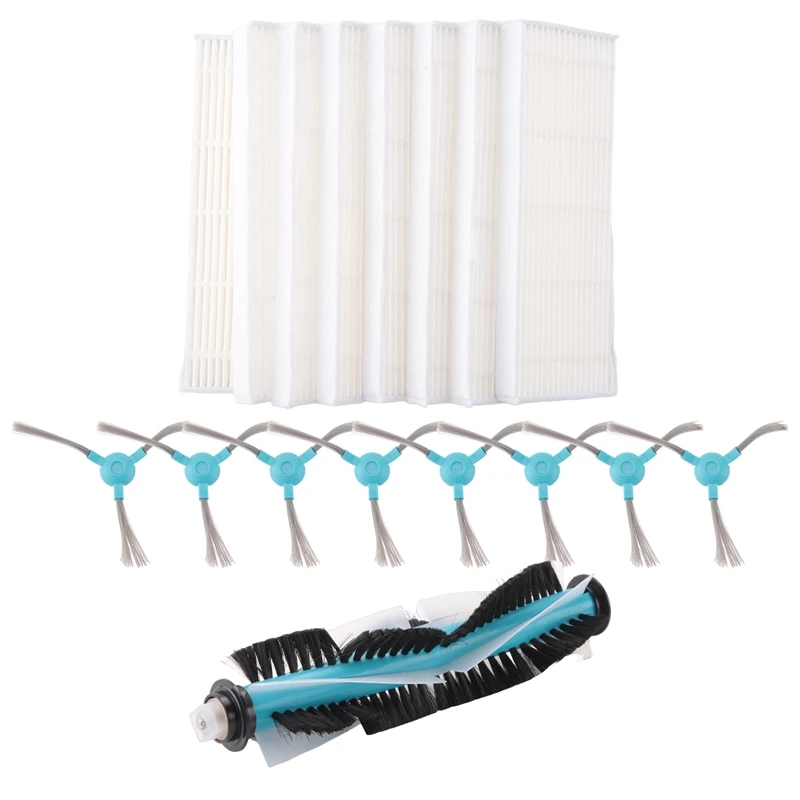 

Replacement Main Brush,Side Brush, Hepa Filters For Conga 1390 1290 Robot Vacuum Cleaner