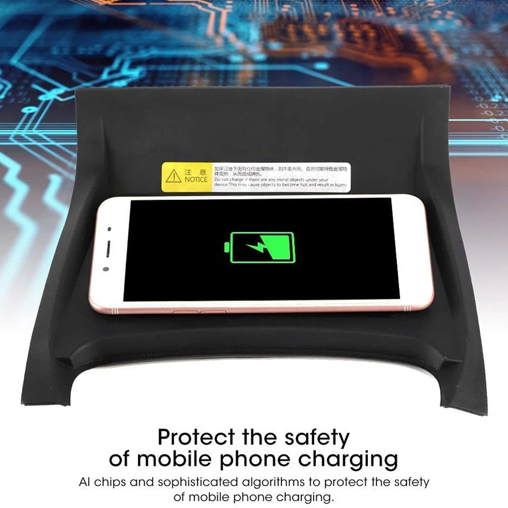 Беспроводное Автомобильное зарядное устройство 15 Вт для Land Rover Discovery Sport 2015-2019