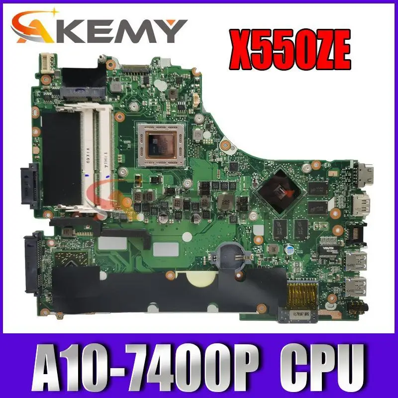 

Akemy X550ZE For ASUS VM590Z X550ZE X550ZA laptop motherboard X550/X750 A10-7400P LVDS Test work 100%