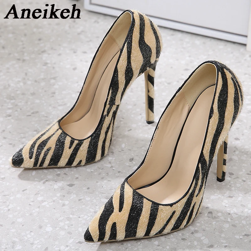 Женские туфли-лодочки Aneikeh привлекательные туфли на тонком высоком каблуке с