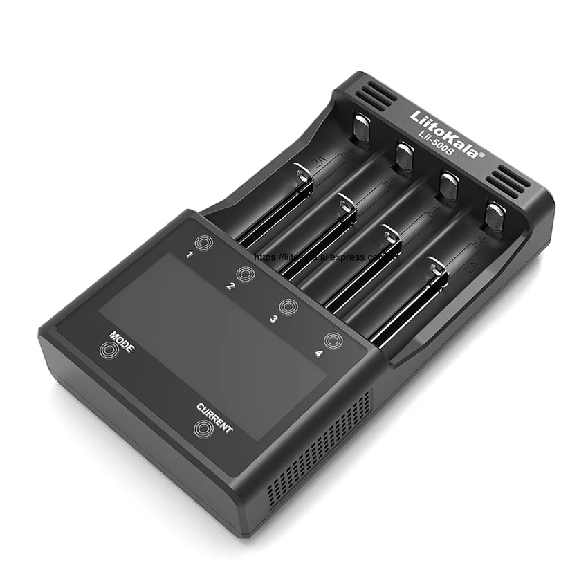 Liitokala Lii-500S Зарядное устройство для аккумуляторов 18650 3.7V 1.2V 18350 18500 21700 14500 26650 AA/AAA NiMH Lithium.