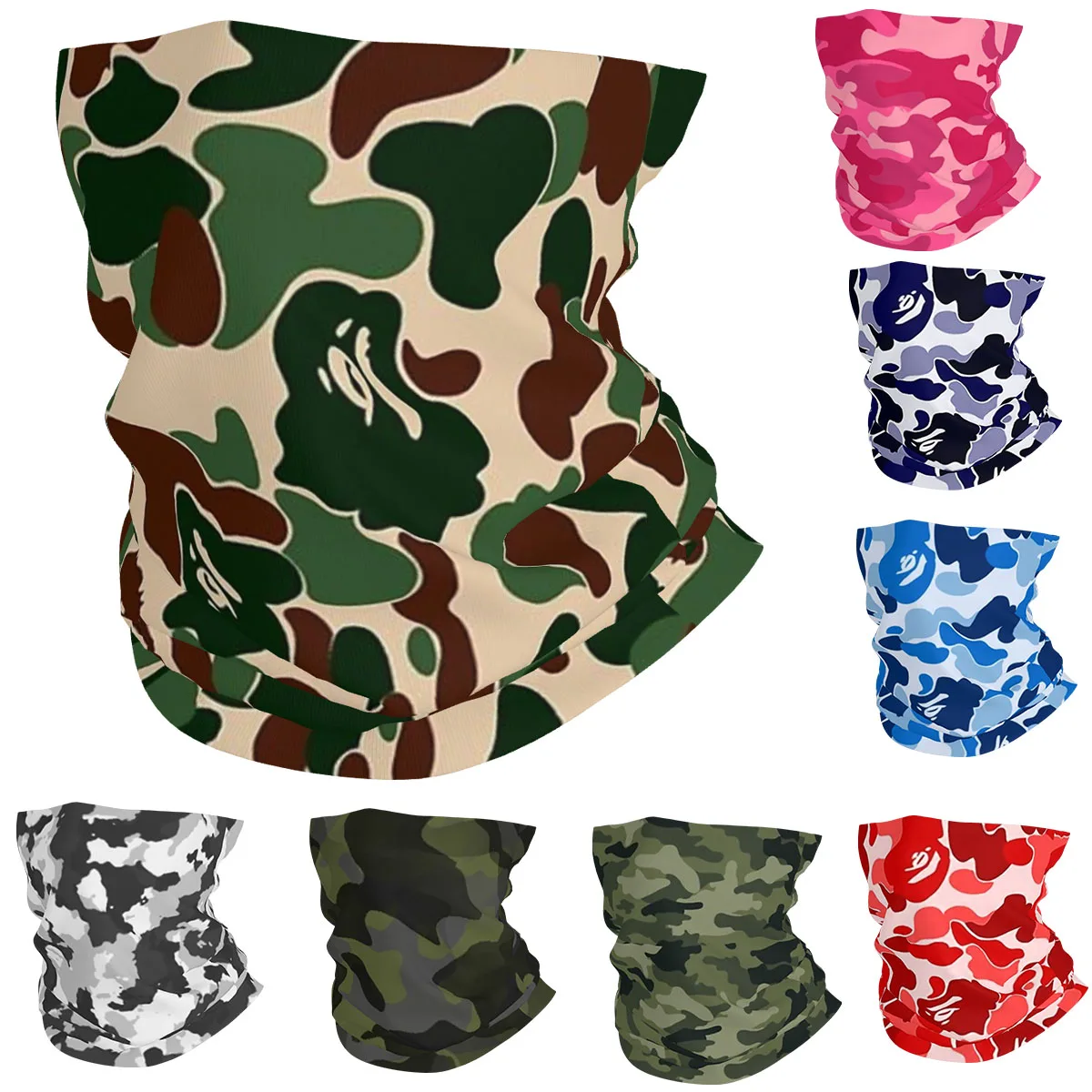

Military Camouflage Bandana Neck Gaiter Printed War Camo Army Mask Scarf Multi-use Face Mask Riding Men Women Adult