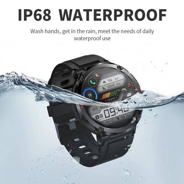 LIGE New 600mAh Battery Watch For Men Smart Watch In 2023 Bluetooth Call Smartwatch Fitness Sports Clock 1.6 Inch HD Screen 5