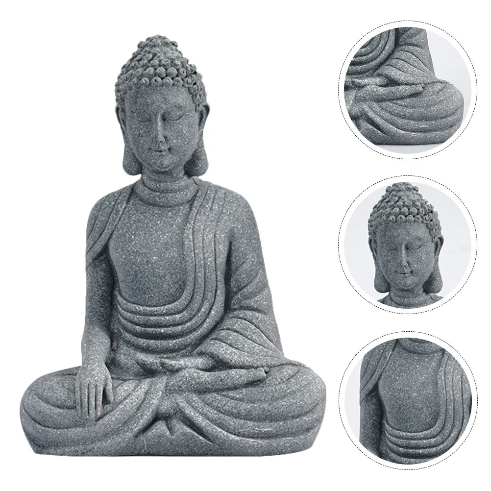 

Statue Zen Living Room Figurinedecor Sandstone Sculptureaccessories Decorations Ornament Chinese Buddah Miniature Ornaments Mini