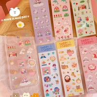 kawaii cute animal cartoon sticker hand account diy seal mobile phone case student diary decorative sticker gift anime decor