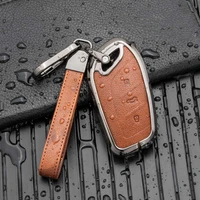 leather metal car remote key case cover holder shell for mg zs ev mg6 ezs hs ehs 2020 roewe rx5 i6 i5 rx3 rx8 erx5 accessories