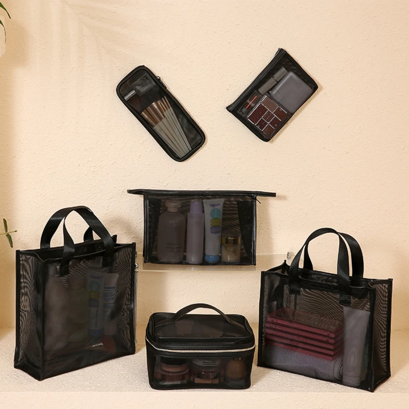 

Beauty Salon Eyelashes Extension Eyebrow Cosmetics School Bag Portable Makeup Bag Health Club Travel Mesh Bag Storage Bag