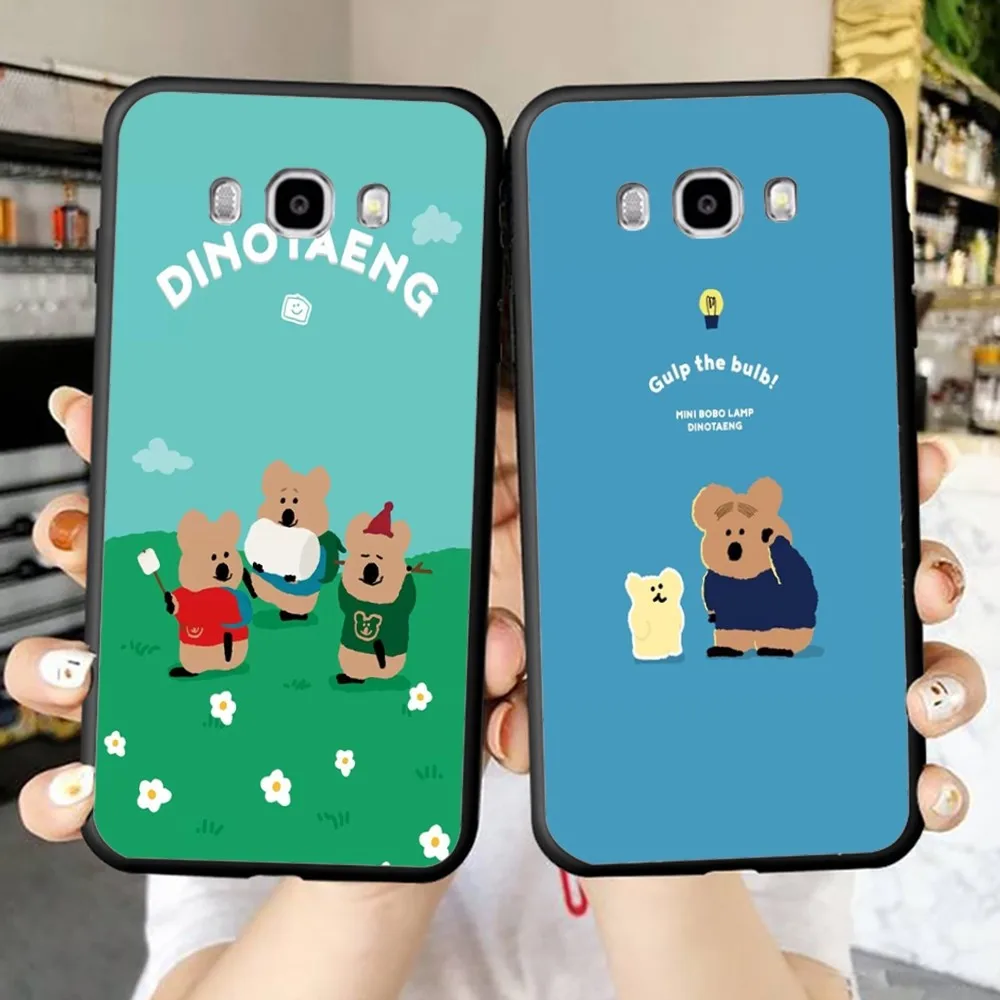 Cute D-Dinotaeng Bear Phone Case For Samsung J 7 plus 7core J7 neo J6 prime J4 J5 Mobile Cover