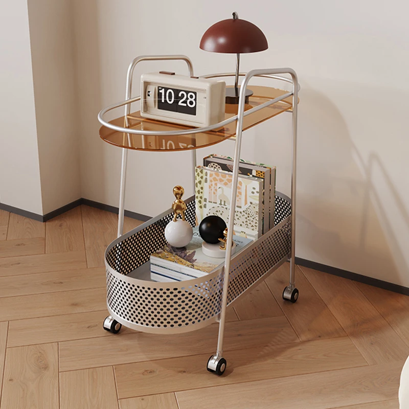 Белые журнальные столики на колесах современное хранилище нерегулярная полка