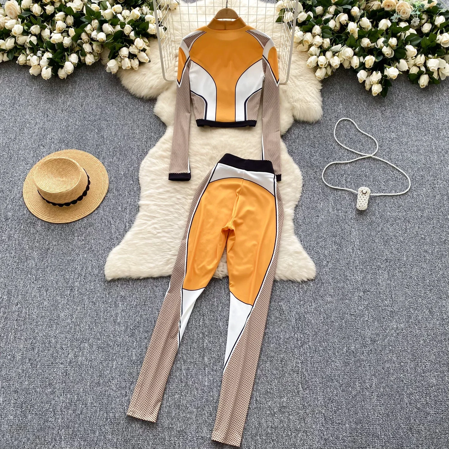 Базовая водолазка модный шикарный топ с длинным рукавом в стиле пэчворк и