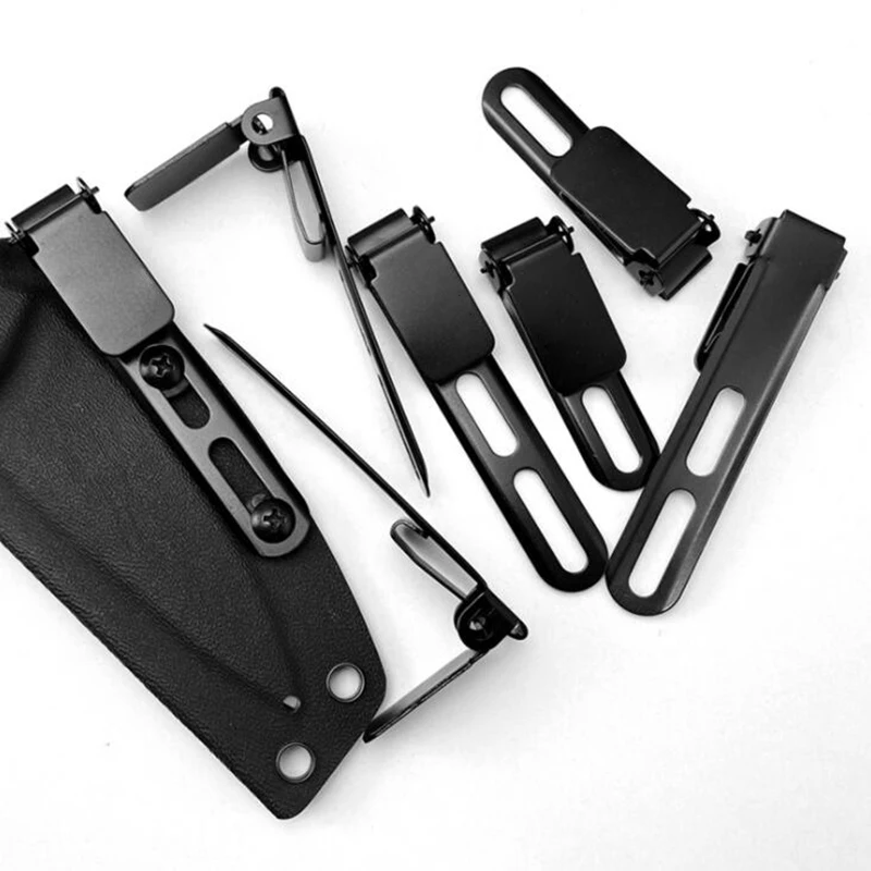 Купи KYDEX Making Waist Clip Universal Knife Scabbard Belt Clip Carrying K Sheath Kydex K Clip Waist Clip Stainless Steel Clip за 168 рублей в магазине AliExpress