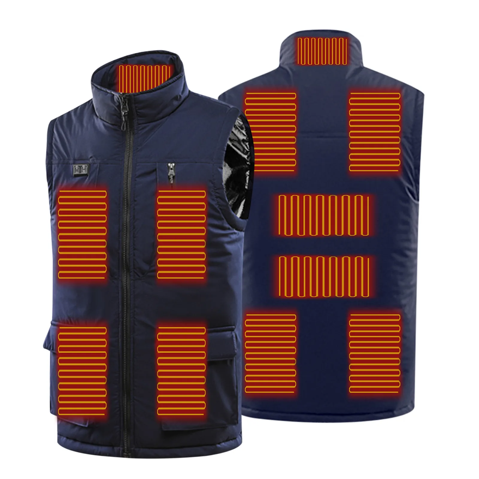 

Gear Three 11-Zone Control Control Vest Interface Vest Charging Men's Temperature Heating Dual USB men jackets cotton chaqueta