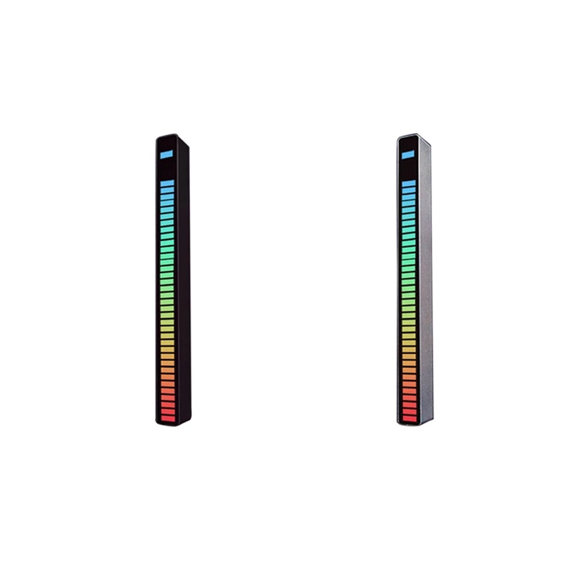 

RISE-40 Bit Music Indicator Light Voice Sound Control Audio Spectrum RGB Bar LED Display Rhythm Light Pulse Colorful Signal