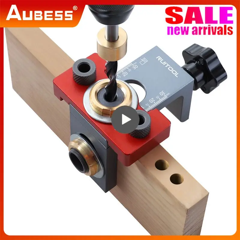 

Drilling Guide 3 In 1 Alufer Positioning Punch Adjustable With 8/10/15mm Drill Bit Locating Pin Clamp Punching Tool