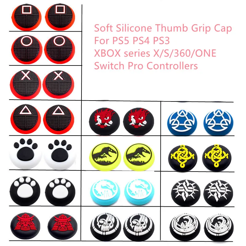

Joystick Silicone Thumbstick Grip Cap For SONY Playstation5 PS5/PS4/PS3 XBOX Series X S ONE 360 Controller Game Thumb Grip Caps