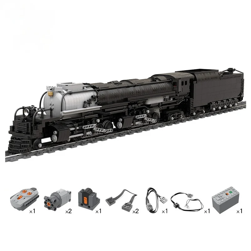 

Техническая радиоуправляемая железнодорожная станция Union Pacific 4014, локомотивы для крупных мальчиков MOC, Железнодорожные Строительные блоки, ...