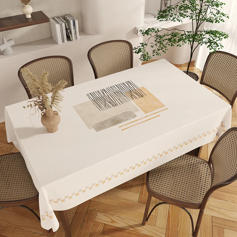 

Table cloth waterproof, oil resistant, wash free, and scald resistant rectangular table cloth