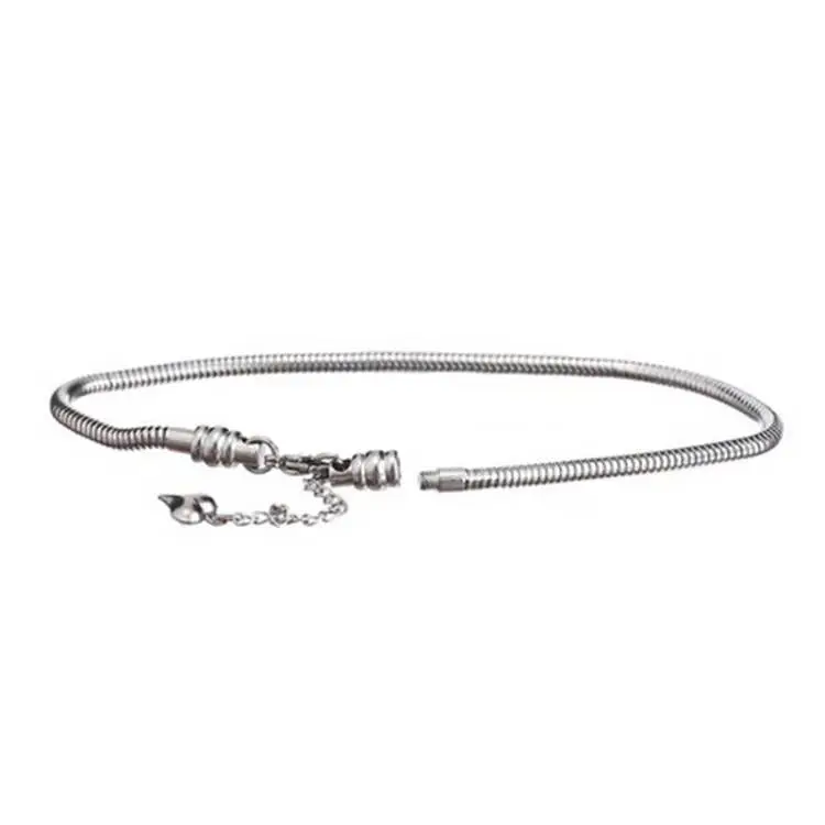 Змеиная цепочка из нержавеющей стали 316L с застежкой-карабином подходит для