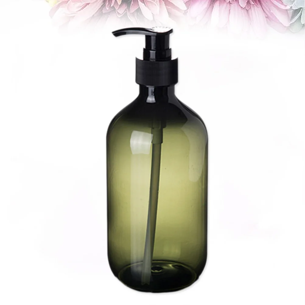 

300ml Empty Shampoo Bottle Opaque Versatile Pump Bottle Drip-free Lotion Container Hand Soap Dispenser(Green)