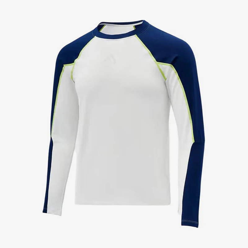 Фото Оригинальная детская футболка Adidas с длинным рукавом, удобная, осенняя, бело-синяя, модель KG6608. №1