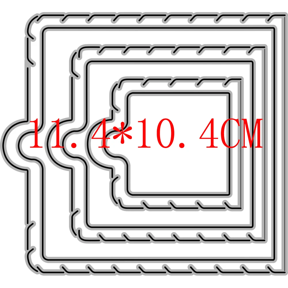 AliliArts 2022 металлические штампы квадратная дверь раскрытие сделай сам скрапбукинг