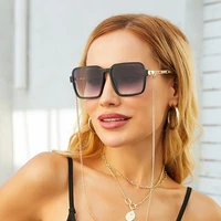 sunglasses womens trend 2022 new fashion chain large frame sunglasses womens necklace glasses sunglasses