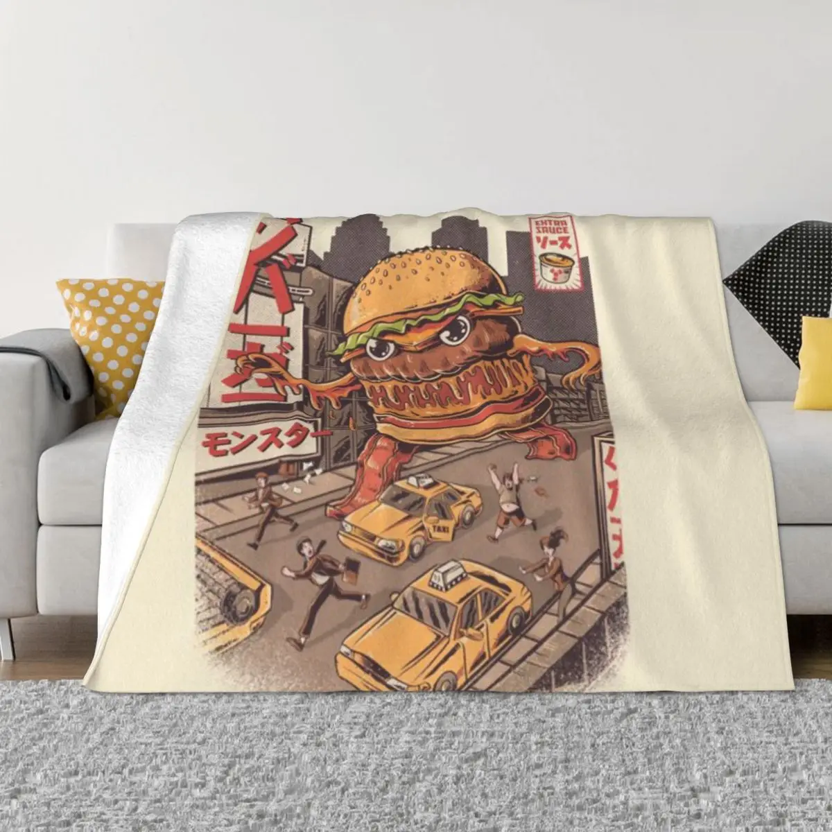 Ультрамягкое Флисовое одеяло BurgerZilla An