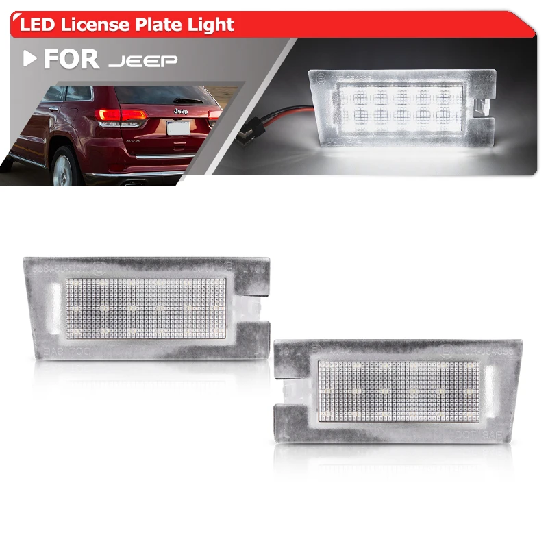 

2x Fits For Jeep Cherokee 2014-Up Error Free SMD Led Number License Plate Lights Lamp Pure White
