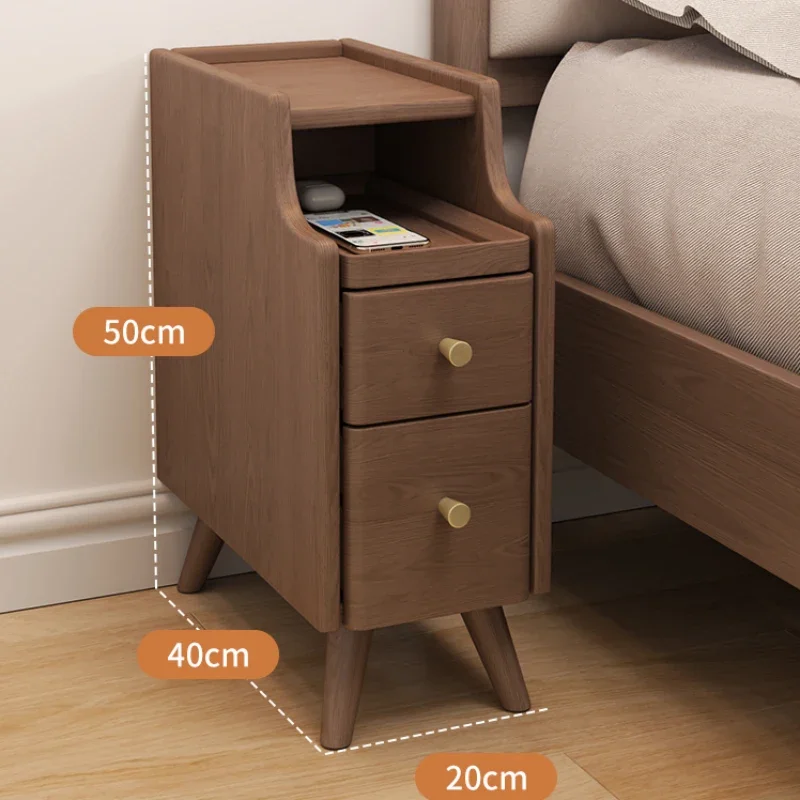 Узкий современный прикроватный столик для макияжа с выдвижными ящиками хранения