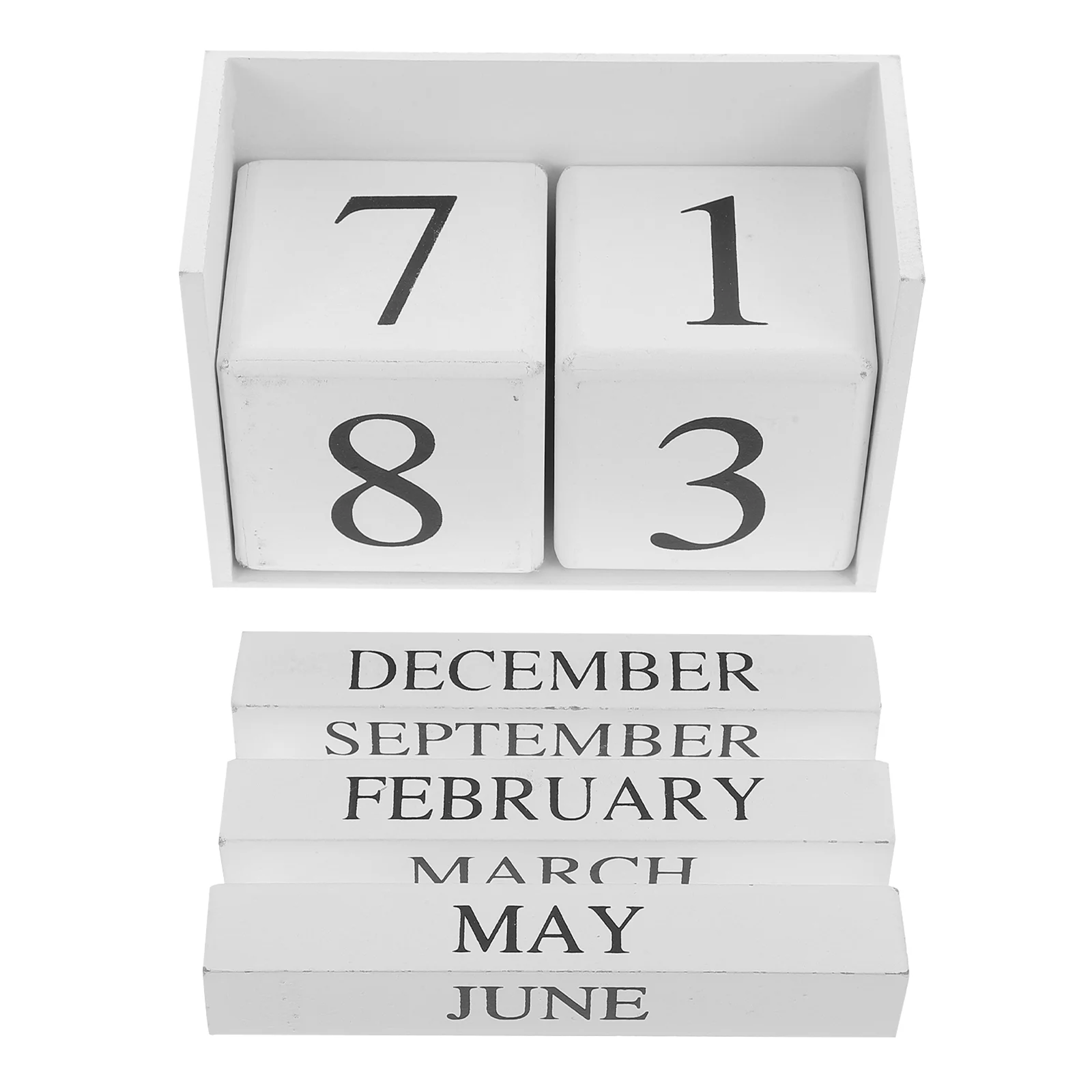 

1Pc Wooden Calendar Nordic Style Retro Durable Delicate Creative Simplicity Household Decoraion for Restaurant Bedroom Living