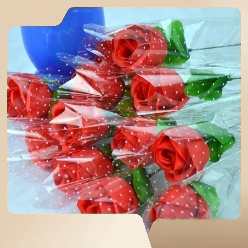 

Rose Artificial Flowers Simulated silk flower Valentine's Day gift with Opp bag packaging