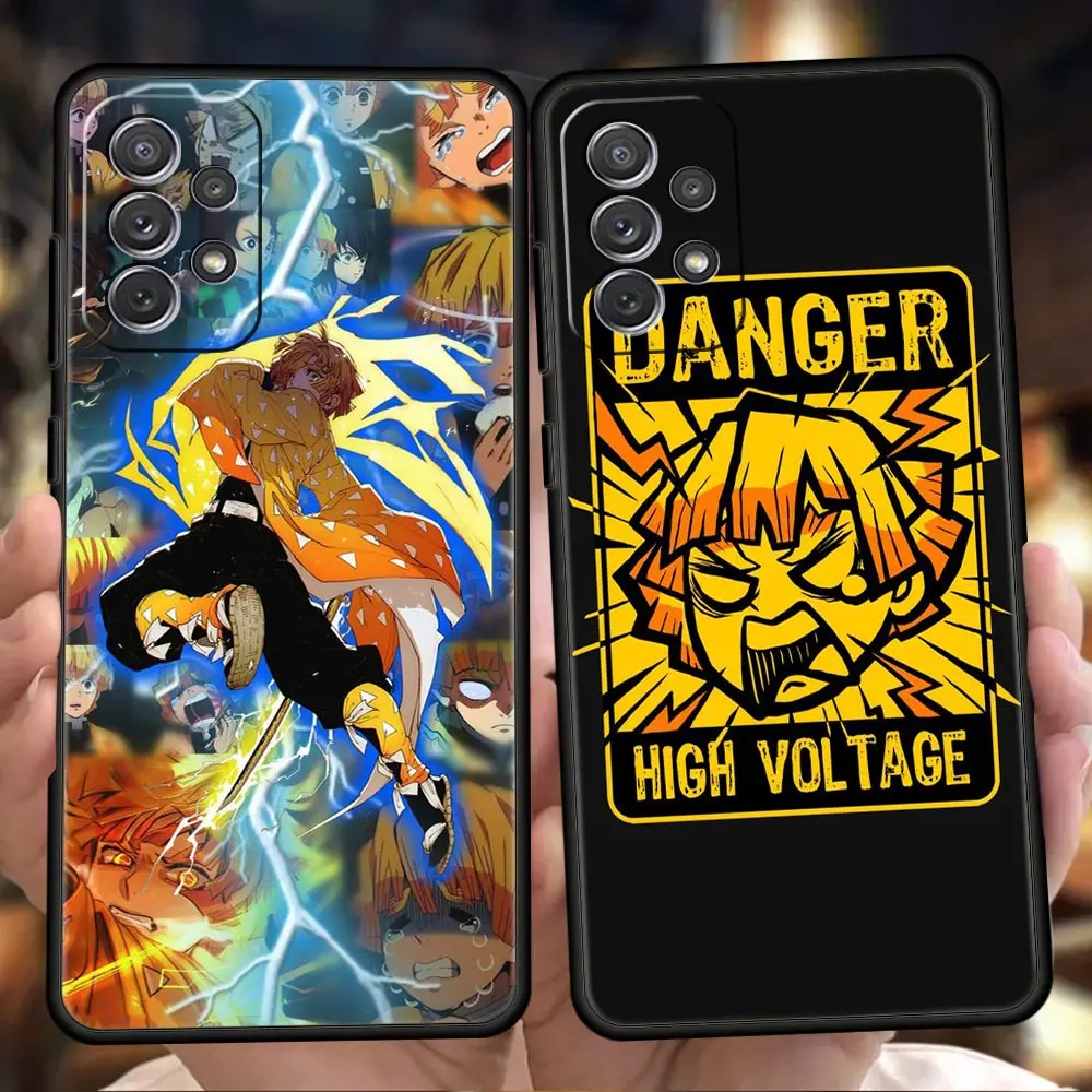 

Cartoon Demon Slayer Phone Case Cover For Samsung A13 A22 A32 A52 A72 A51 A71 A21S A31 A41 5G Silicone Shockproof Luxury Shell
