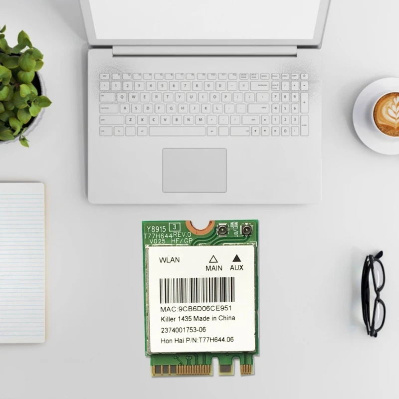 

Сетевая карта Killer 1435AC Беспроводная сетевая карта NGFF-M.2 Поддержка интерфейса Bluetooth4.0 Двухдиапазонный 1200 Мбит/с