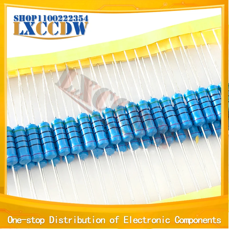 

20pcs 2W Metal film resistor 1% 1R ~ 1M 2.2R 4.7R 10R 22R 47R 100R 220R 470R 1K 10K 100K 2.2 4.7 10 22 47 100 220 470 ohm