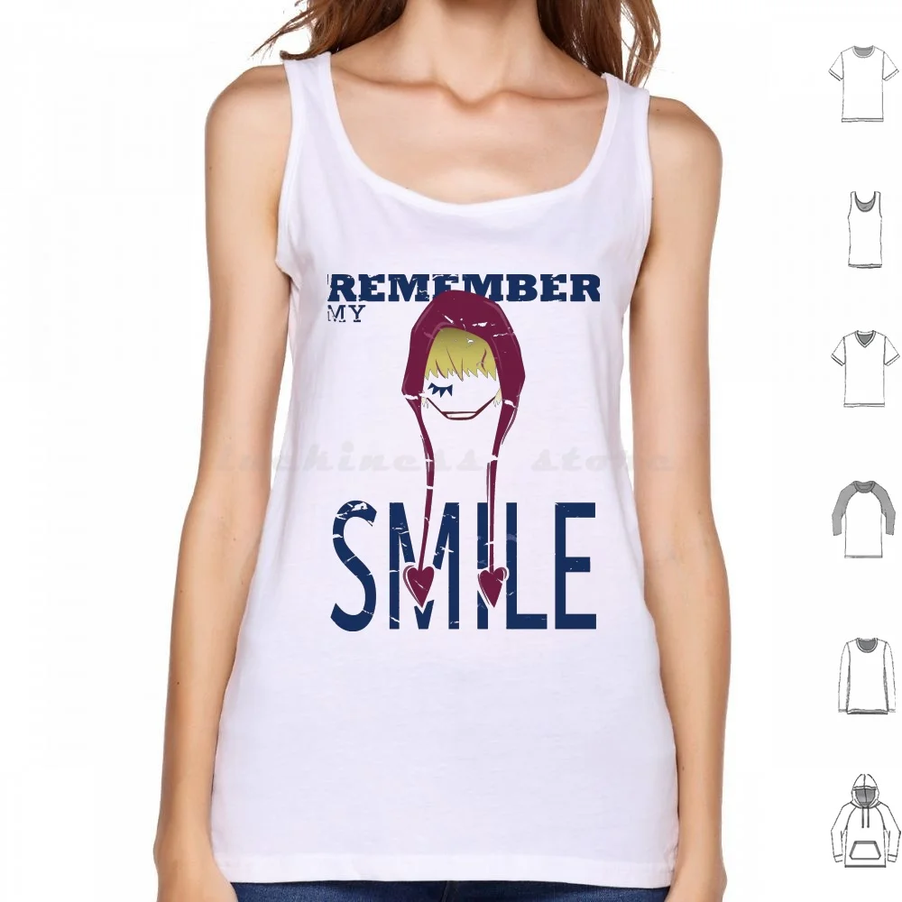 

Remember My Smile Tank Tops Print Cotton Luffy Corazon Rocinante Donflamingo Brother Cool Geek Text Grunge Minimalist