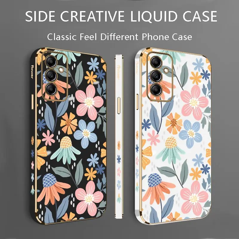 Роскошный чехол M15 с цветочным шариком и покрытием для телефона Samsung Galaxy F15 M51 M14 M31