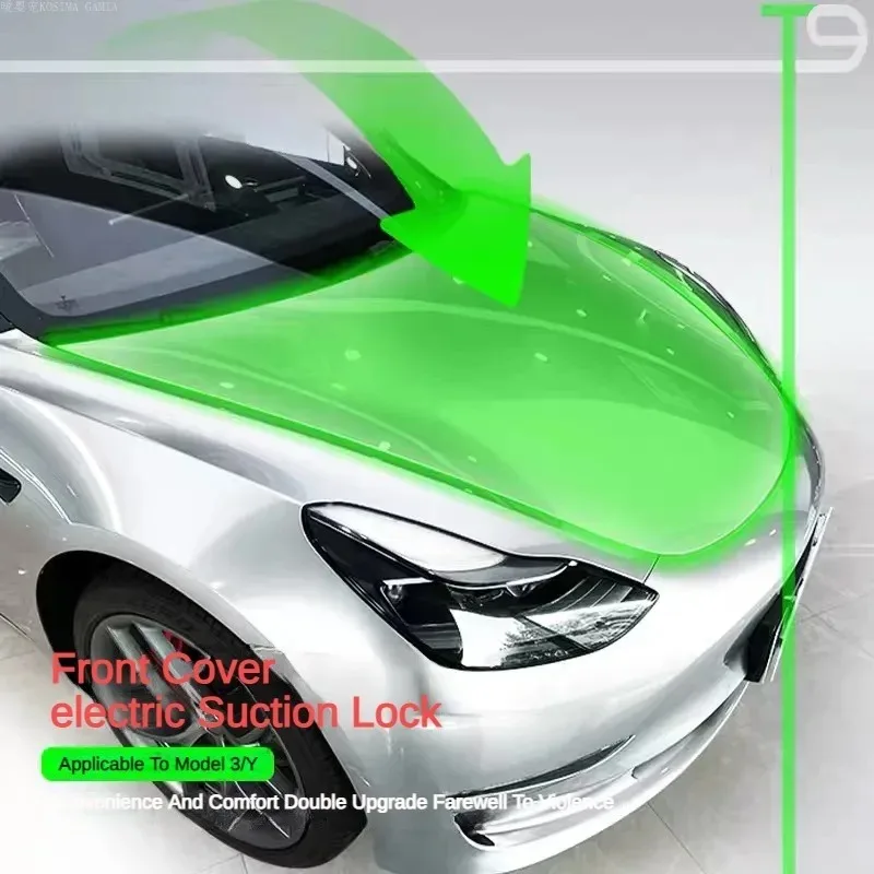Для Tesla Model 3 Y 2021 2023 2024 автомобильный Frunk мягкий закрывающий замок передний