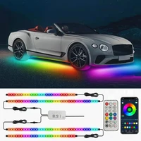 car rgb underglow light led strips decorative ambient lamp app control underbody system chassis neon light waterproof 12v