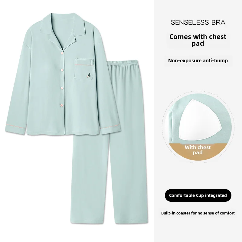 Высококачественная одежда для сна из чистого хлопка женский кардиган с