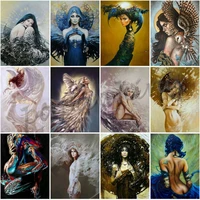 5d diamond painting eagle girl wings full diamond embroidery virgin forest portrait cross stitch mosaic kit home decoration gift