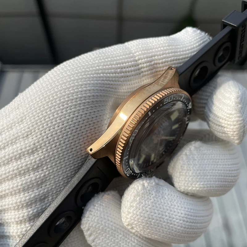 STEELDIVE Мужские дайверские часы Cusn8 Бронзовые роскошные автоматические 200 м