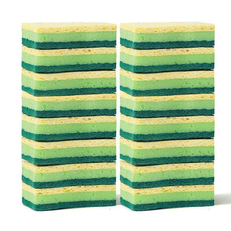 

Wood Pulp Cotton Dishwashing Sponge Thickened Double-Sided Non-Stick Oil Household Rags And Kitchen Cleaning Brushes