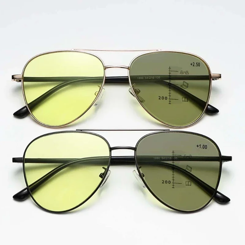 2024 меняющие цвет мультифокальные очки для пресбиопии анти-синий свет ночного