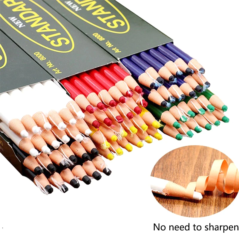 12PCS Marker Pen Sewing Werkzeuge Nähen Kreide Cut-freies Für Tailor Bekleidungs Bleistift Nähen Zubehör Stoff Bleistifte Schneider der Kreide