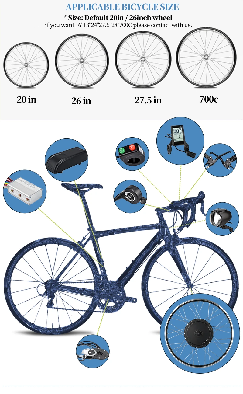 Электрический велосипед MXUS 48 В 1000 Вт бесщеточный без шестерни с прямым приводом