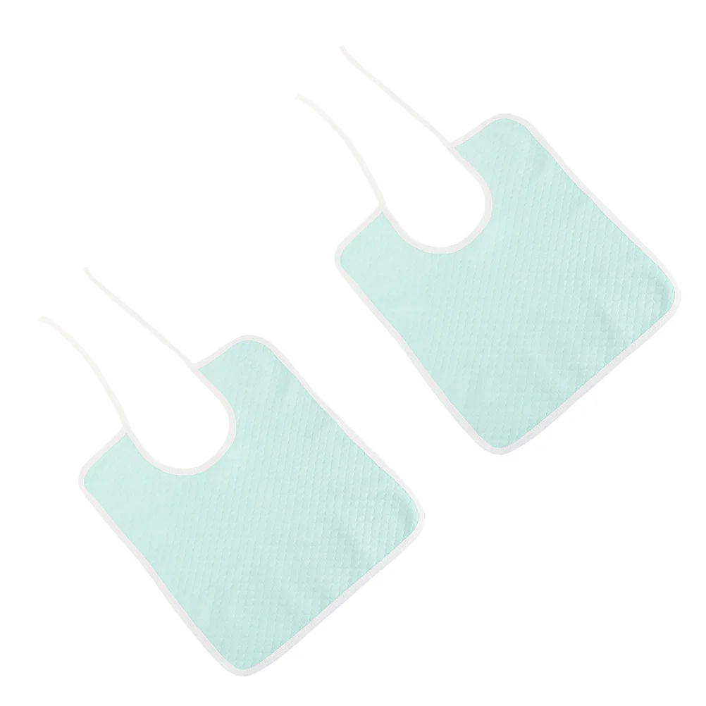 

2 Pcs Old Man Bib Smock Bibs Babies Eating Clothing Protectors Elderly Meal Saliva Towel Cotton Apron Seniors Feeding