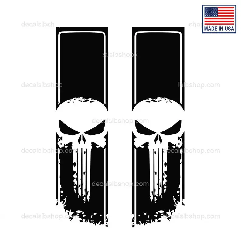 

X2 Punisher Decals Truck Bedsides Stripes Vinyl Decal Stickers Graphic